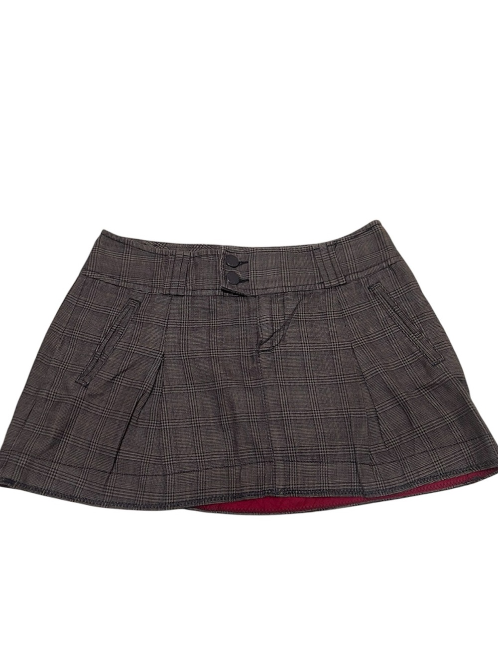 Vintage Y2K American Eagle Outfitters Plaid Pleated Micro Mini Skirt Size 0